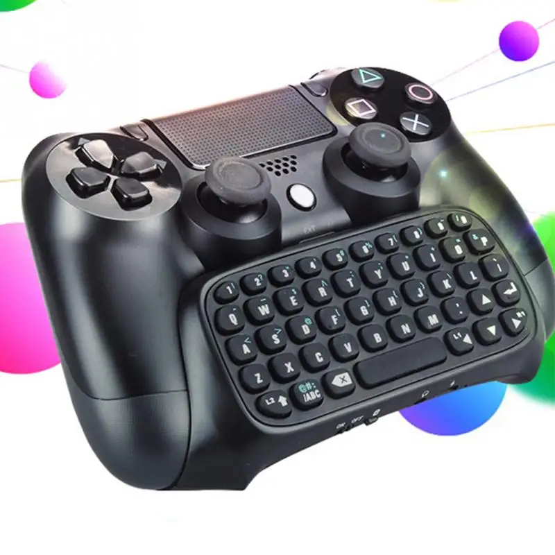 Bluetooth PS4 game controller+ wireless keyboard Portable Folding Ultra