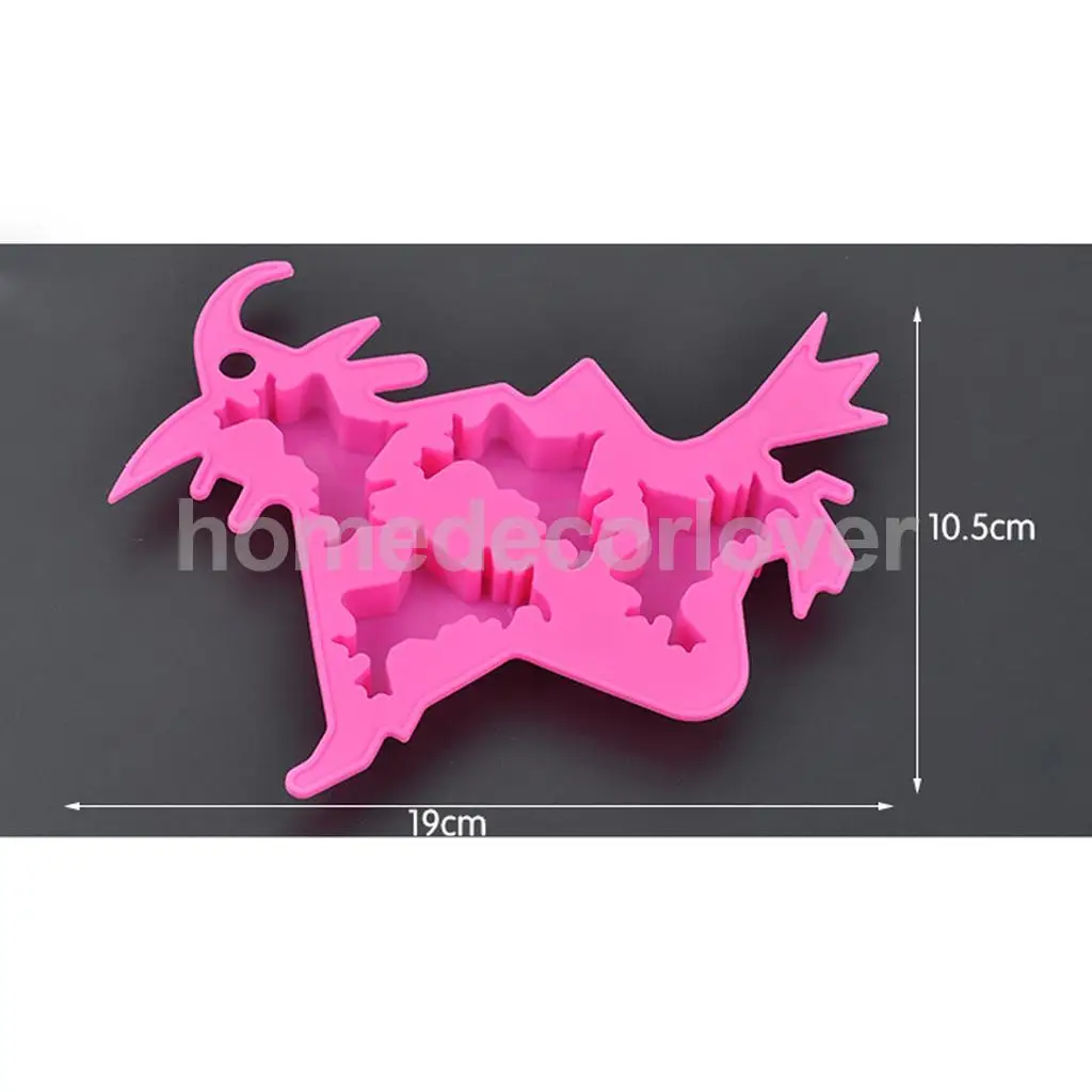 MagiDeal 4 Type Novel Silicone Sculpt Skull, Ghost, Bat, Witch Mold Fondant Chocolate Cake Decorating Baking Mold Safe for Oven