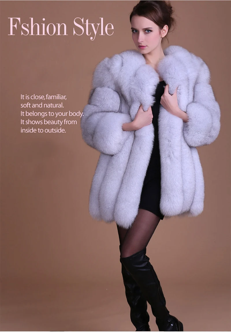 Jinsen Aite, новинка размера плюс S-XXXXL, зимняя женская одежда, длина из лисьего меха, толстое пальто из искусственного меха, элегантная мягкая теплая Женская куртка JS338