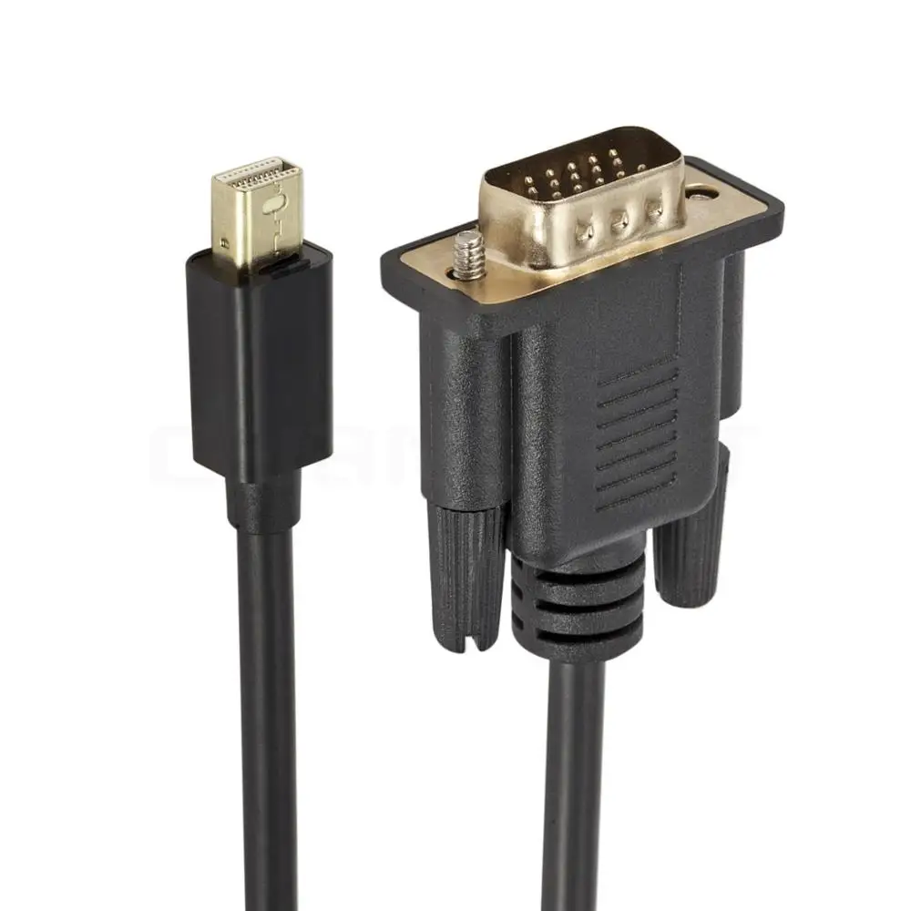 Video Cable Convert Mini Displayport DP to VGA Port 1.8M HD Cable Male-Male Adapter Connector for Computer TV Monitor Projector Video Cable Convert Mini Displayport DP to VGA Port 1.8M HD Cable Male-Male Adapter Connector for Computer TV Monitor Projector