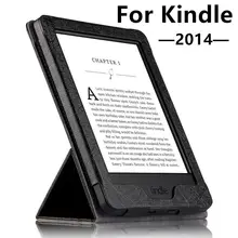 Case para kindle ebook reader protector elegante de la cubierta de cuero protectora de la pu para amazon kindle 2014 listado manga cubiertas de los casos 6»