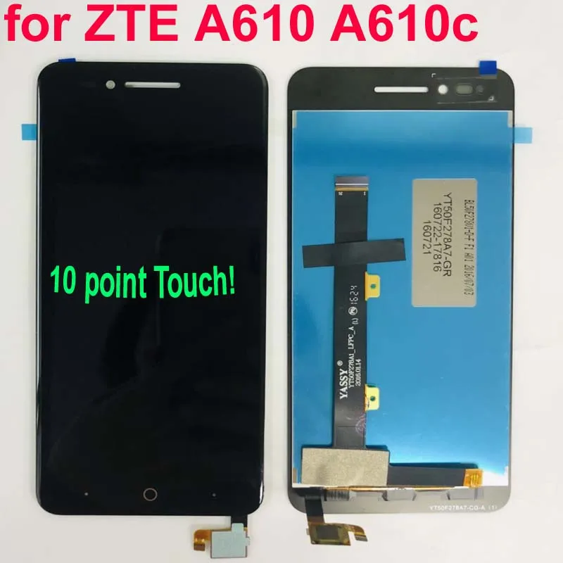 

Original Test For ZTE Blade A610 A610C LCD Display Touch Screen Digitizer Assembly For ZTE Voyage 4 Blade A610C BA610 Screen LCD