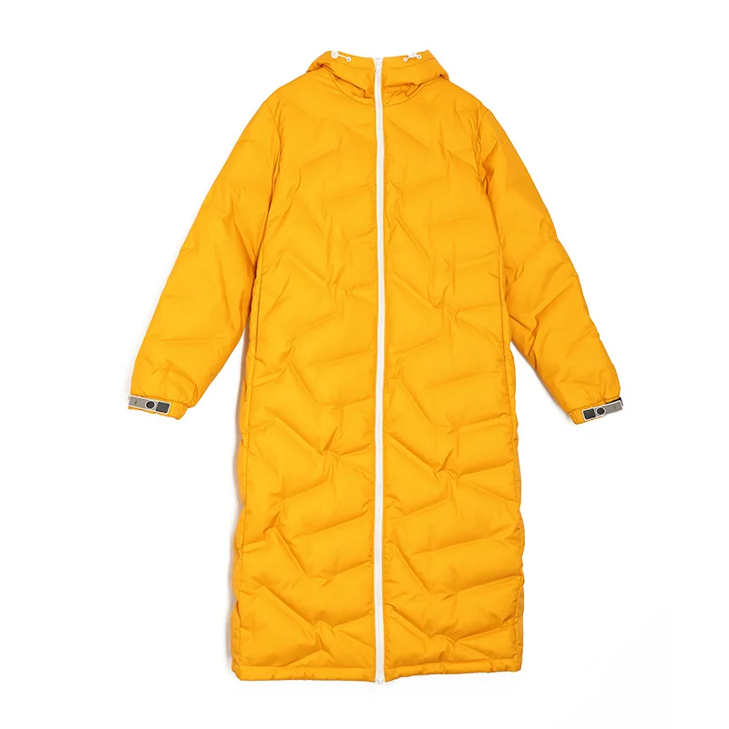 IRINAW159 2018 Winter Collection new arrival casual long simple reversible white duck down jacket coat women