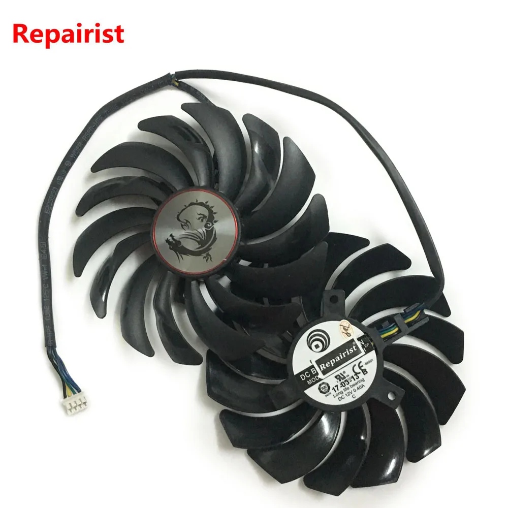 2pcs lot gtx1080 gtx1070 gtx1060 gpu cooler Fans Video Card fan For MSI GTX 1080 1070