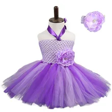 Cute Girls Princess Sofia Dress Newborn Baby Knee Length Tutu Flower Girl Dress for Infant Toddler 1st Birthday Party Photo Prop knee length blush pink flower girl dresstiered tulle cupcake toddler infant tutu girl birthday dress