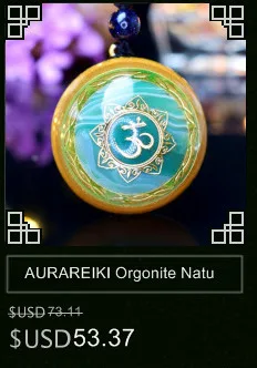 AURAREIKI оргонит энергии кулон Orgone Кристалл Цепочки И ожерелья для мужчин женщин Карьера амулет магнитное поле конвертер энергии witca