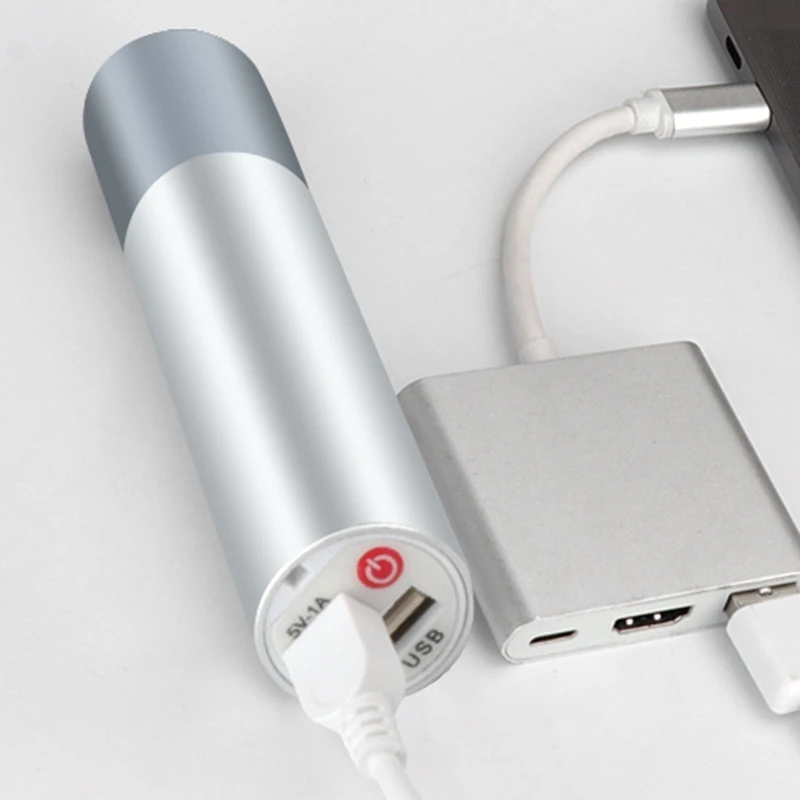 Светодиодный фонарик Usb с прямой зарядкой Мини Многофункциональный алюминиевый