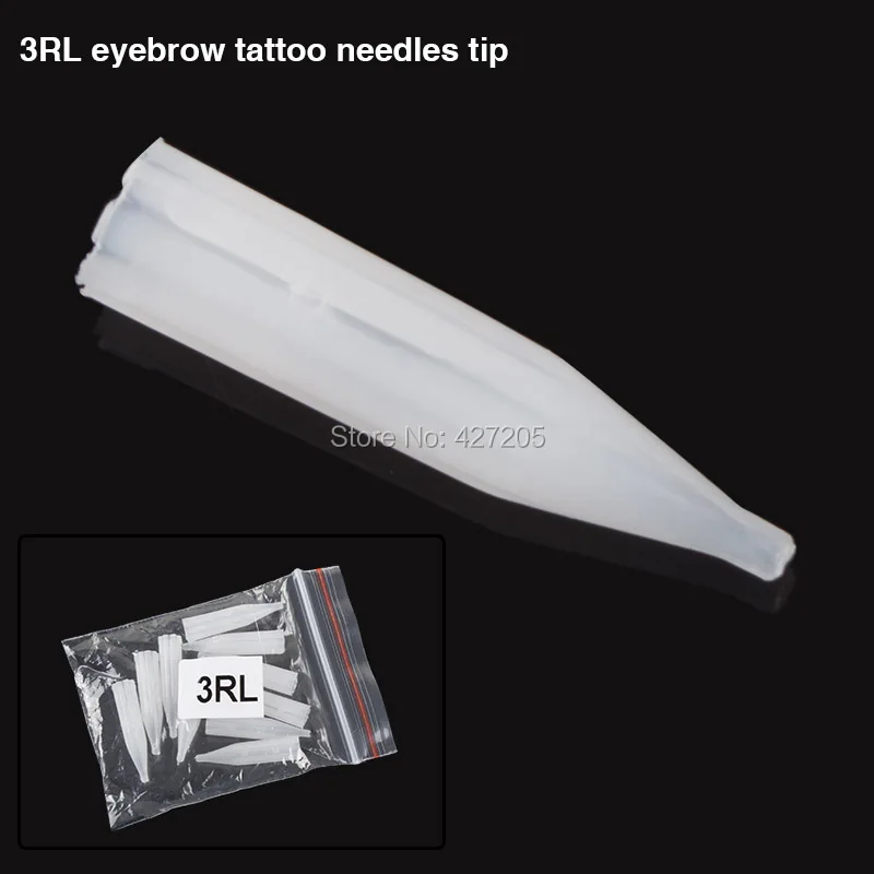 

100pcs/pack Disposable Eyebrow Tattoo Plastic Tips 3RL Permanent Makeup & Tattoo Machine Kits Supply Free Shipping