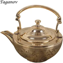 600 мл китайская чайная посуда, чай пуэр longjing, утолщенный Чистый медный чайник для воды, чайный чайник tieguanyin пуэр, Зеленый подарок для мужчин