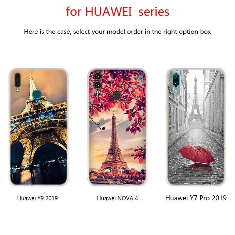 Эйфелева башня Париж Любовь Розовый телефонные чехлы для Huawei Mate 30 20 10 Lite Pro Мягкий