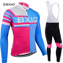 Bxio женский Pro тур Велоспорт Наборы с длинным рукавом спортивная одежда анти-Усадочные дышащие Горные Джерси оборудование Ciclismo BX0109RB013