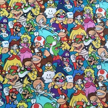 50*148 см игра Супер Марио хлопчатобумажная ткань для шитья материал "сделай сам" Hometextile пэчворк