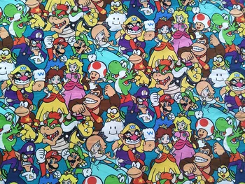 

50*148cm game Super Mario Cotton Sewing Fabric DIY Handmade Material Hometextile Patchwork