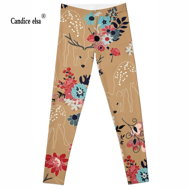 CANDICE ELSA leggings women workout female pants elastic