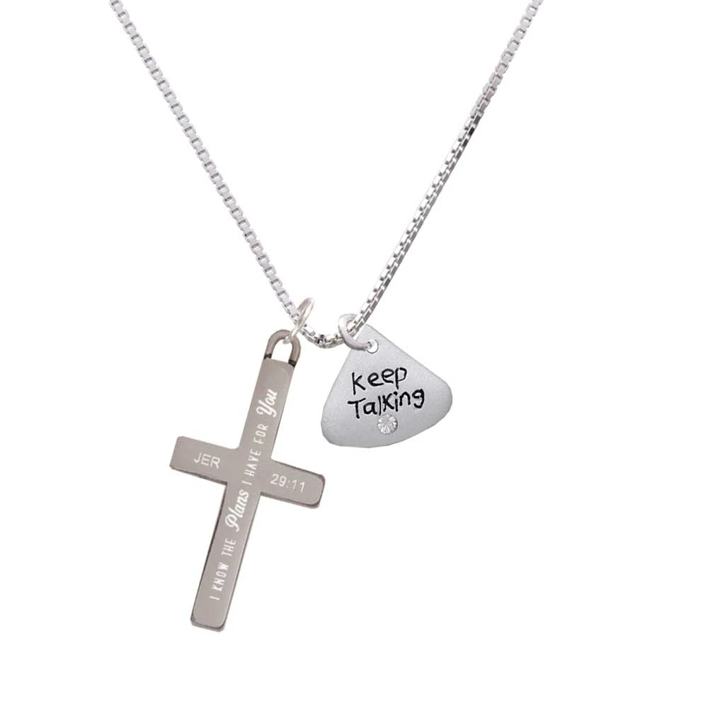 Resin Keep Talking While I Reload - Plans I Have for You - Cross Necklace