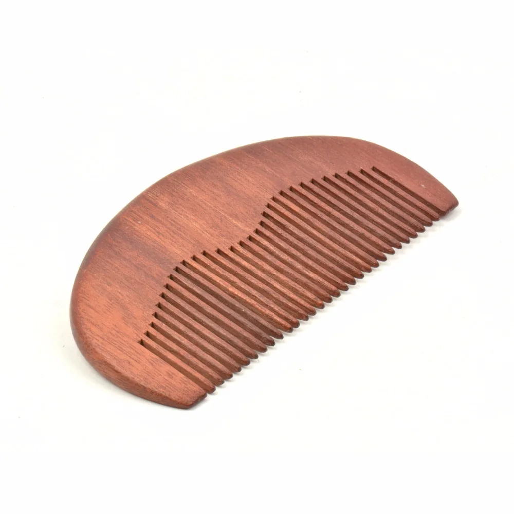 F 1Pc salon Anti Static Wooden Beard Comb Brush Mustaches Brush Pocket