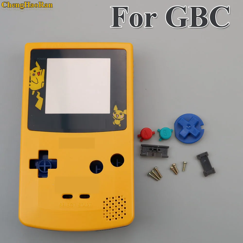 Для nintendo Game Boy цветная консоль GBC чехол с отвертками Корпус чехол Ограниченная серия желтый и синий Покемон Пикачу чехол в виде ракушки