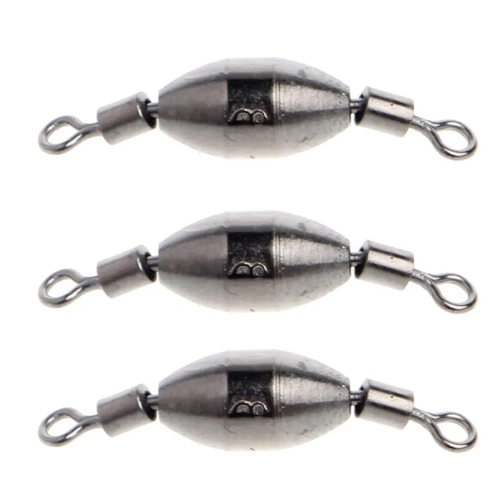 

NEW 3Pcs Fishing Copper Sinker Swivels Rolling Lead Counterweight Accessories Fishing Floats Set Buoy Bobber for Fisher gift