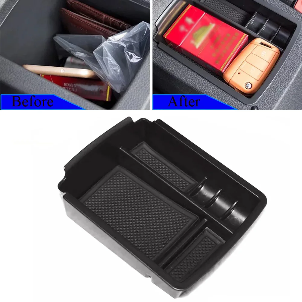 Buy JEAZEA Central Armrest Container Holder Tray Storage Box Fit For VW Golf