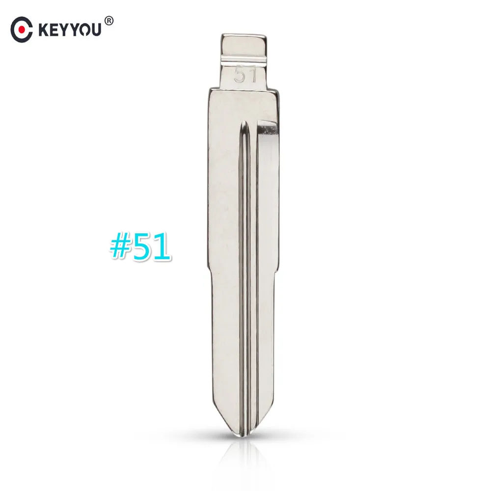 

KEYYOU Middle Slot 51# For Chery Tiggo A3 A5 Key Blade Blank Remote Blade For Chery Tiggo A3 A5 Flip Remote Car Key Blade