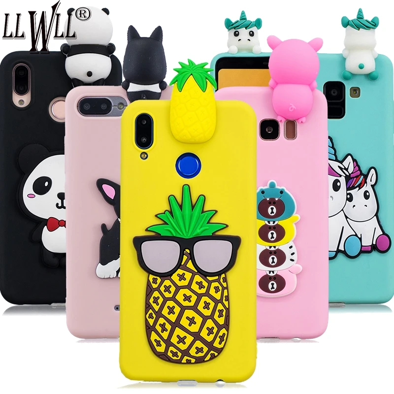 Cartoon Case For Huawei Y7 2019 Unicorn Pet Toys Soft Silicone Cover Coque Prime Phone | Мобильные телефоны и аксессуары