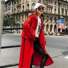 Новая мода Демисезонный Для женщин длинный плащ пальто свободного покроя с капюшоном и защитой от ветра пальто N470