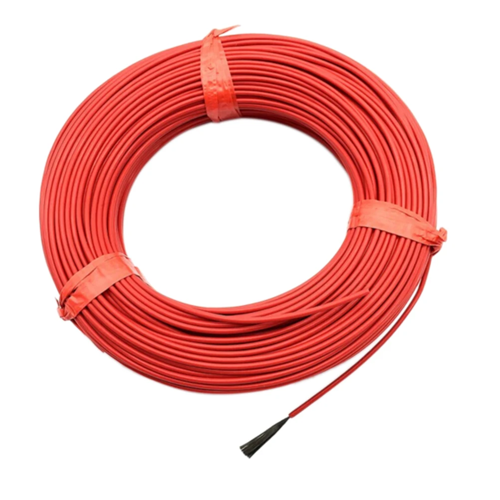 

1Roll 20M 12K 330hm Infrared Heating Floor Heating Cable System 3mm Ptfe Carbon Fiber Wire Electric Floor Hotline Thickening