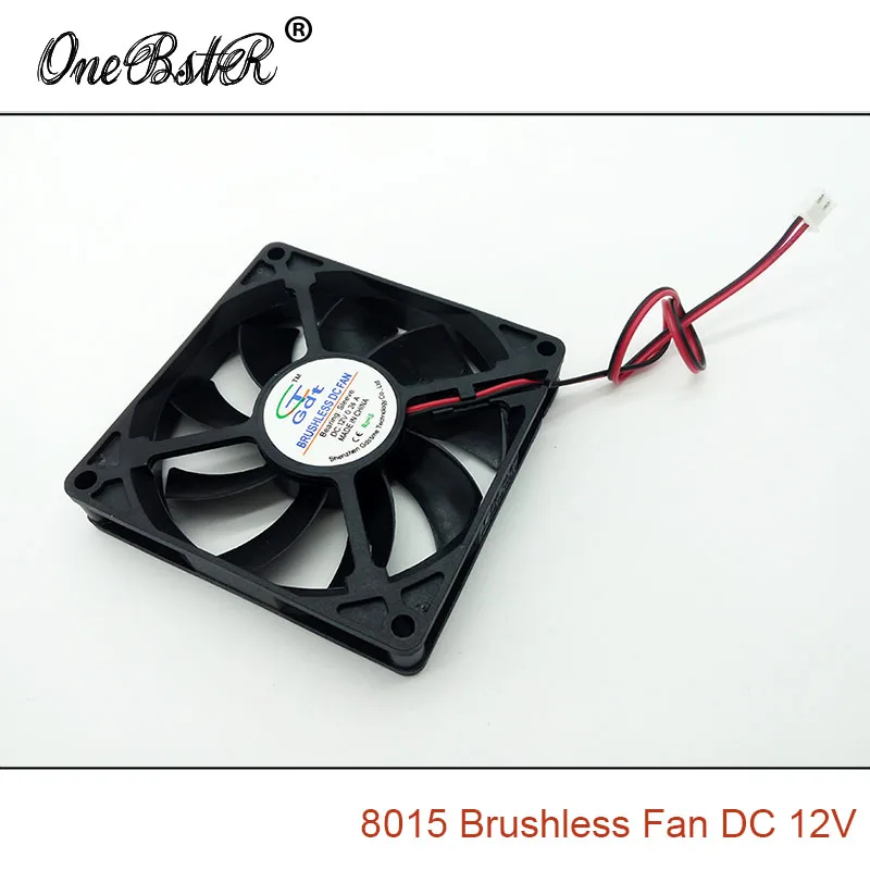 DC Brushless Cooling PC Computer Fan 5V 12V 8015 8015s 80x80x15m 2 Pin T2 