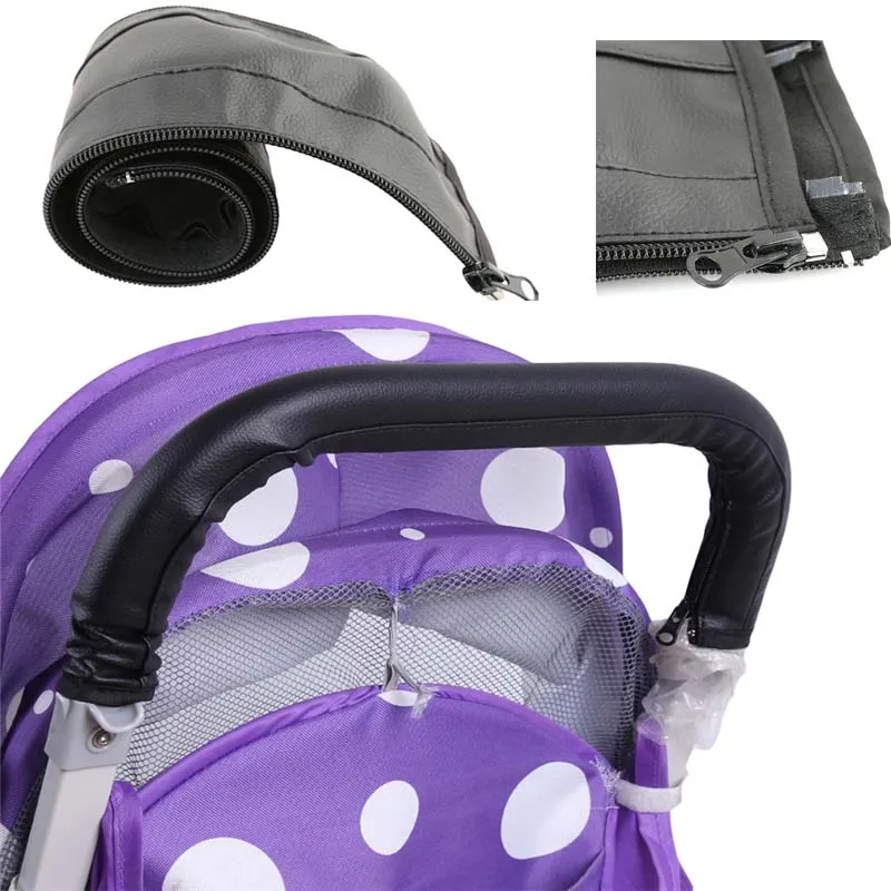 Baby Pram Stroller Armrest Cover Case PU Lether Protective Cover For