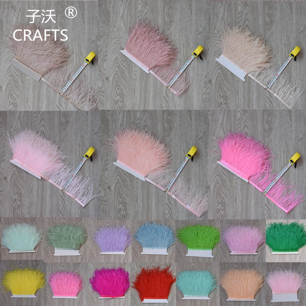 

31 colors Global bestseller - high quality ostrich feather trimming edge 1meters DIY sewing garment edge 4-6 "/ 10-15cm