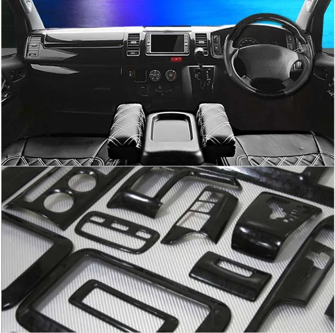 Black Cherry Wood Decoration Interior Panel For Toyota Hiace 0 05 13 Chromium Styling Aliexpress