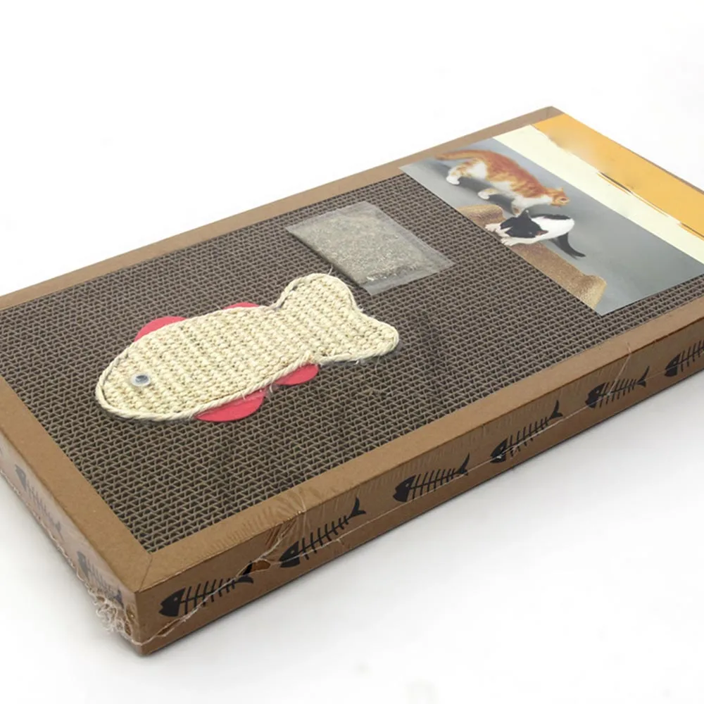 Сизаль гофрированные бумага Безопасный карты доска игрушка-Когтеточка Забавный для домашнего котика соты дизайн мышь узор царапинам