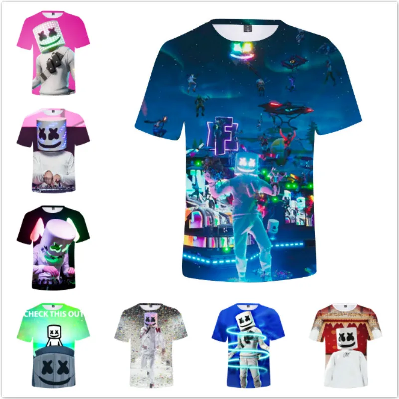 

Summer Fashion Print Music Cotton Candy Kids Smile Face T-shirt Tollder Boy Girl Shirts Children Funny Short Sleeves Streetwear