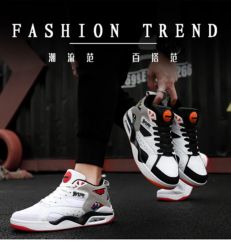 Zapatos De Hombre 2019 граффити для мужчин баскетбольные кеды дышащие кроссовки из сетки Spor Air амортизацию спортивная обувь плюс 46 размеры