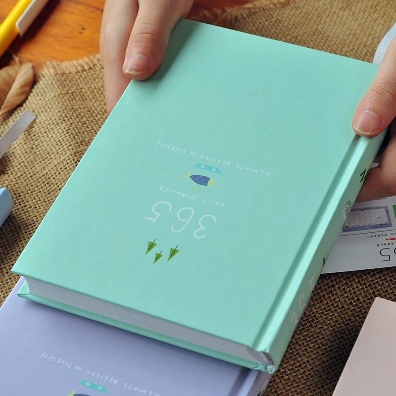 

JOYTOP 365 Day Plan Notebook Color Page Multifunction Schedule Efficiency Handbook Notebook Notepad Diary 1PCS