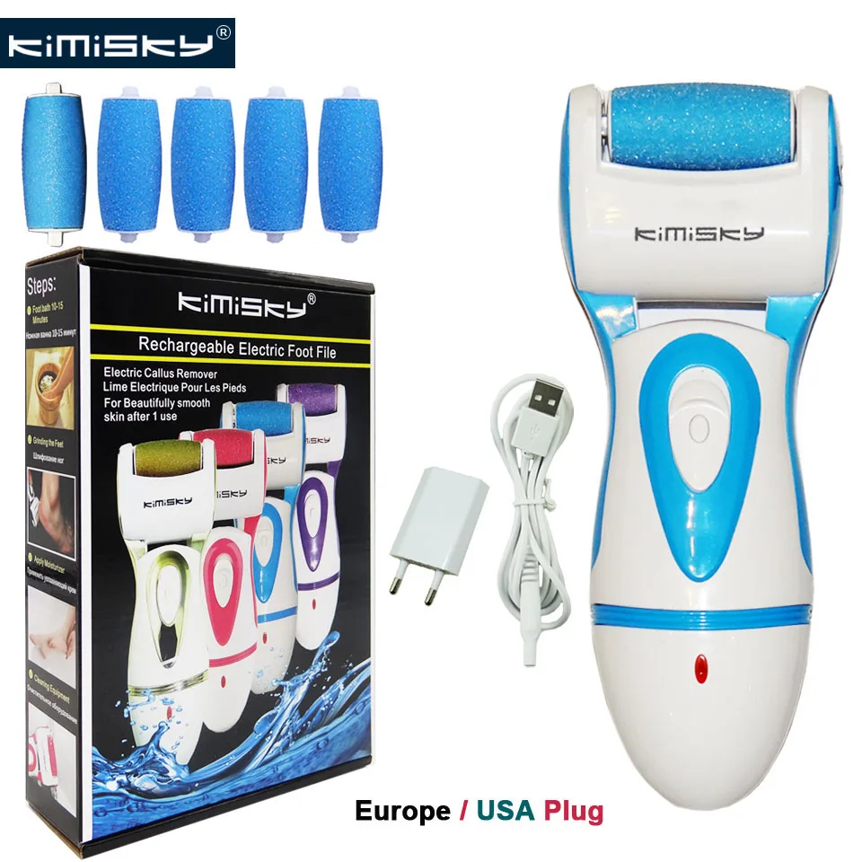 

Blue Electric Pedicure Sholl Foot Care Tool Files Callus Remover Rechargeable Sawing Scholls File Feet Dead Skin Callus Peel