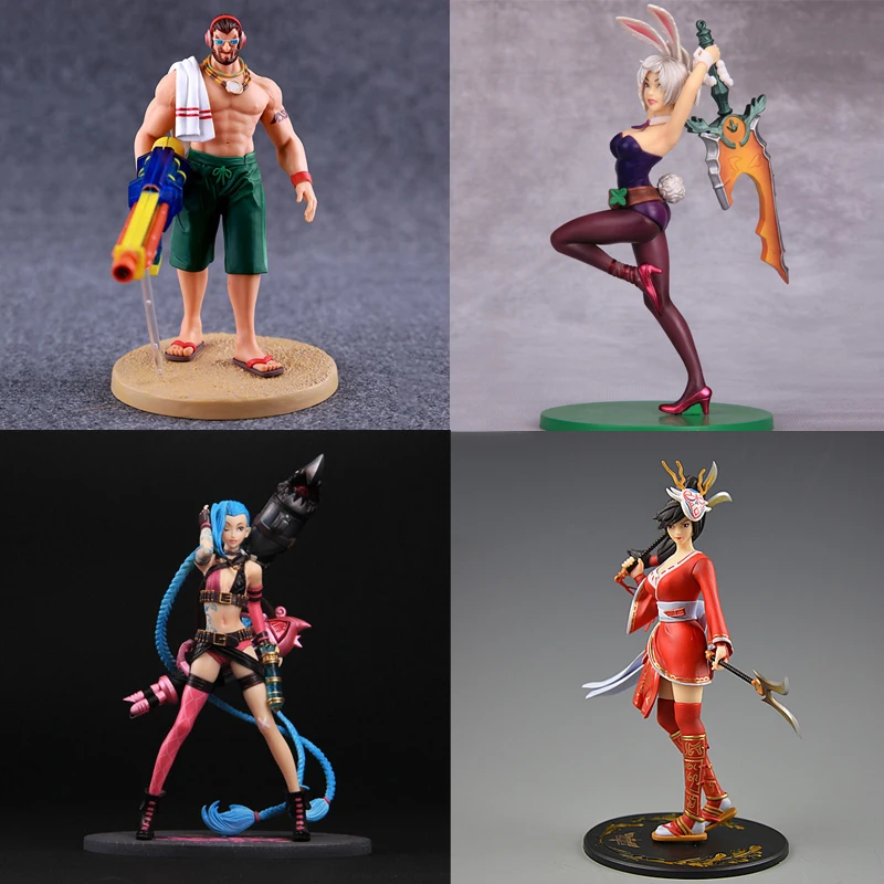 

LOL Jinx Action Figures Legends Action Game Jinx Riven Akali Graves Character Model Toy action 3D Game Heros Creative Gift