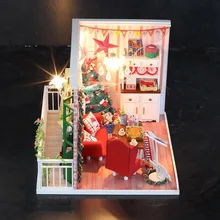 DIY 3D Деревянный кукольный дом мебель DIY Миниатюрный пылезащитный чехол Miniaturas кукольный домик игрушки для детей на день рождения подарки на Рождество Лидер продаж