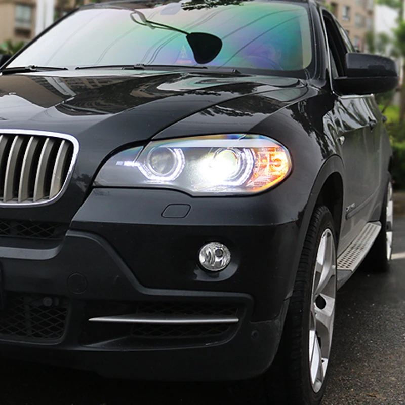 Hlxg автомобильный Стайлинг для BMW X5 E70 фары 2007 2013 Головной фонарь авто светодиодный