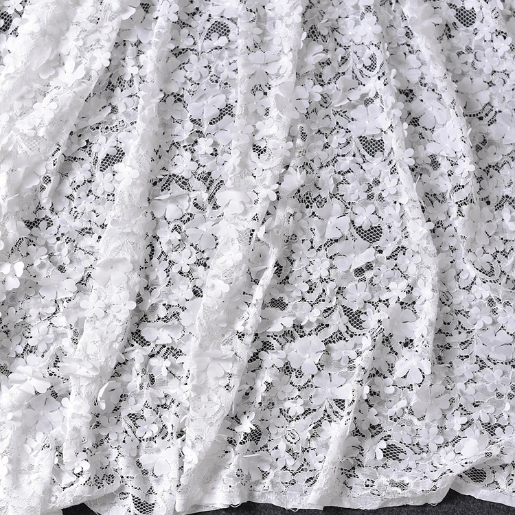1 шт. 50*150 см микро эластичная сила 3d вышитый цветок ткань одежда для свадебных платьев отделка Аксессуары 8 цветов