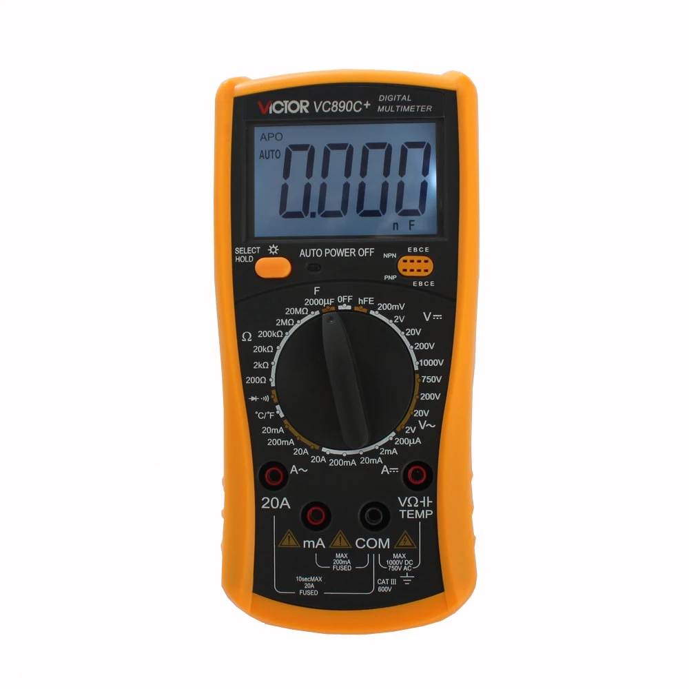 Victory digital multimeter original VC890C 3 1/2 digit multimeter with