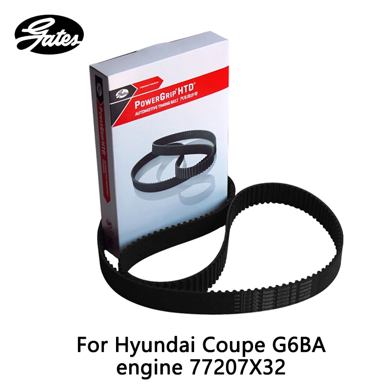 

Gates Timing Belt For Hyundai Coupe G6BA engine 2.7 (2002-2006) Tucson 2.7 (2005-2015) SantaFe C9 2.7 (2009) 77207X32 auto part