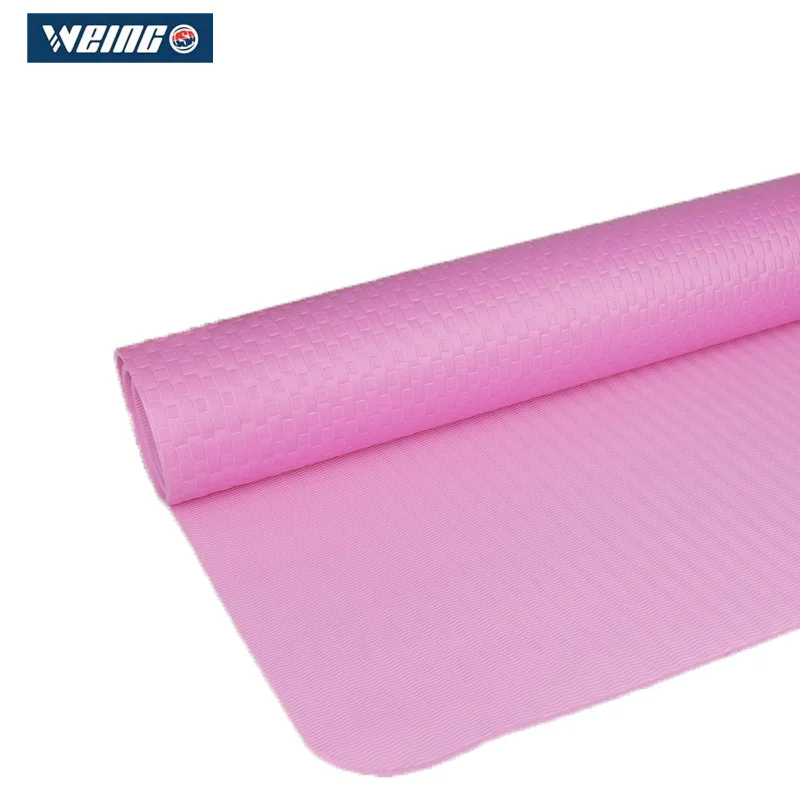 WEING WY-48 8 мм TPE Нескользящие коврики для йоги для фитнеса тренажерного зала, безядовые и безвкусные пузырьки, мягкие