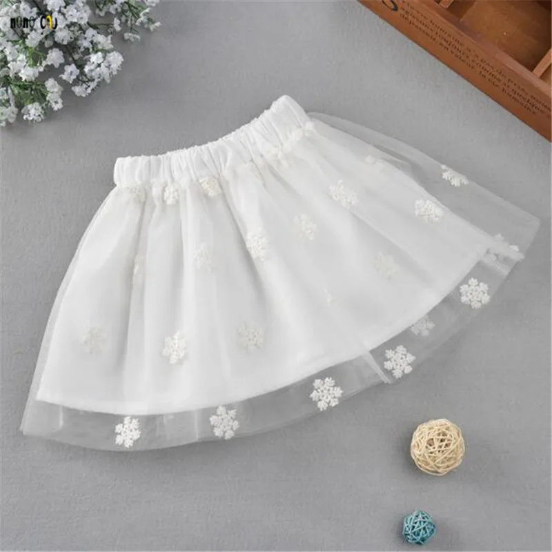 Модная юбка с цветочной вышивкой для девочек элегантные универсальные осенние юбки-пачки принцессы детская одежда для девочек 3, 4, 5, 6, 7, 8 лет