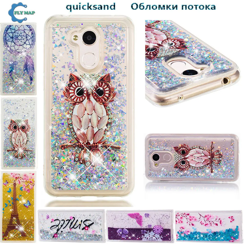 Quicksand Case For Huawei Honor 6A / 5C Pro A6 6 A Dynamic Liquid Glitter Stars Phone Cover Coque DLI-TL20 DLI-L22 DLI TL21 L22