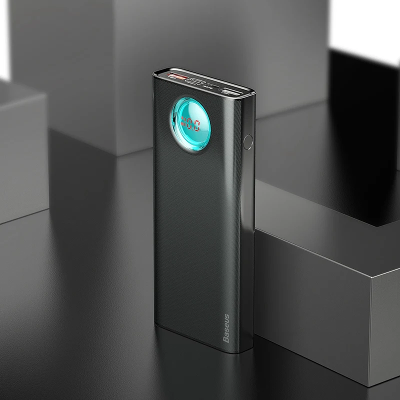 Black Power Bank Baseus 20000 мАч Внешний аккумулятор для iPhone samsung huawei type C PD Быстрая зарядка+ быстрая зарядка 3,0 USB внешний аккумулятор - Цвет: Black Power Bank