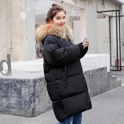 B2772 Осень Зима Новая Женская мода Большой размер толстое теплое пальто с хлопковой подкладкой дешевая одежда оптом - Цвет: Черный