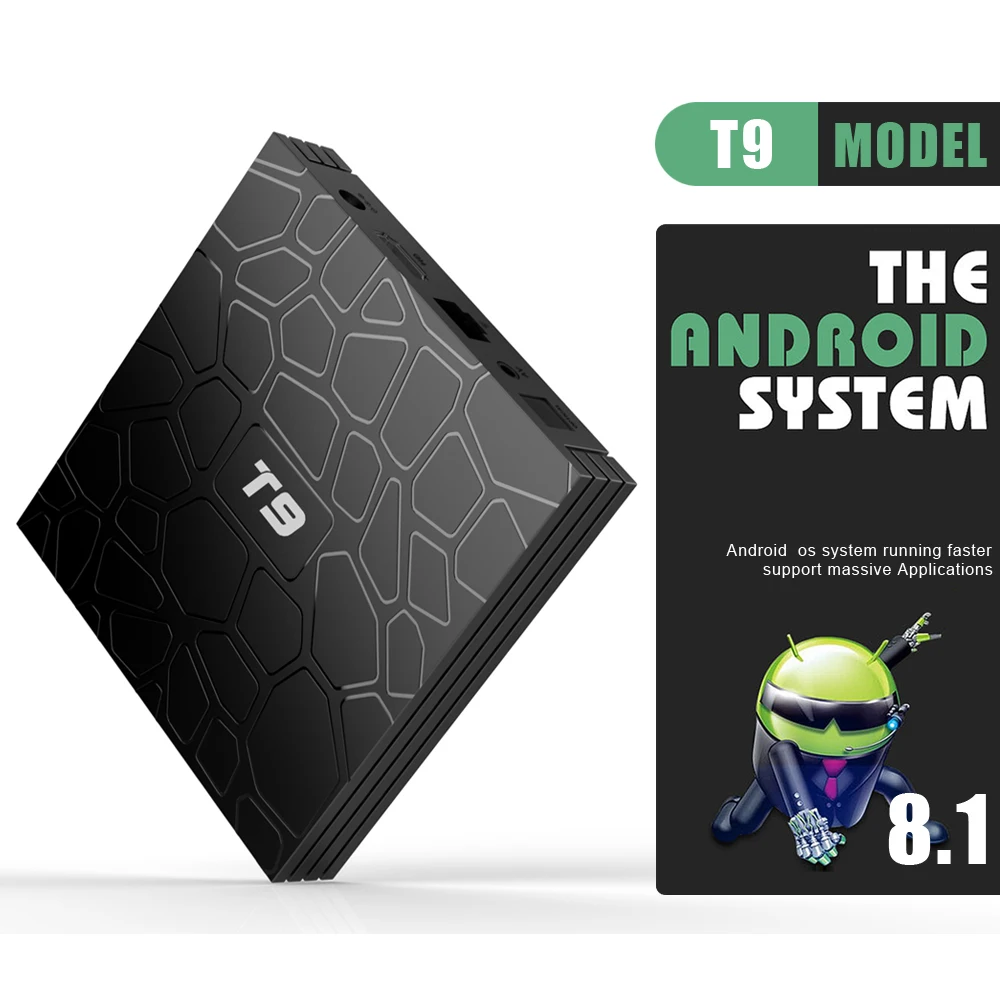 

2018 New Arrival T9 4G Smart Tv Box Android 8.1 Bluetooth Wireless Support Quad core RK3328 Media Player Set Top TV Box