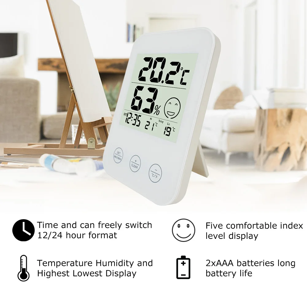 Fanju Fj718 Weather Station With Temperature Humidity Meter Lcd
