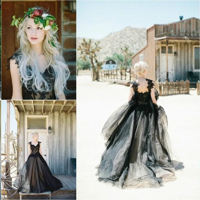 Elegant Goth Wedding Dress